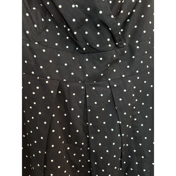 Lands End Cotton Polka Dot Dress Blue White Size 4 - Picture 4 of 10